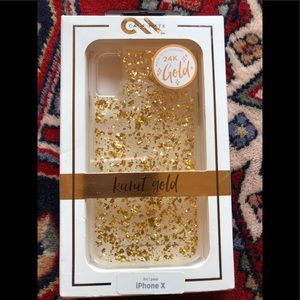 Casemate iPhone X Gold Glitter Phone Case